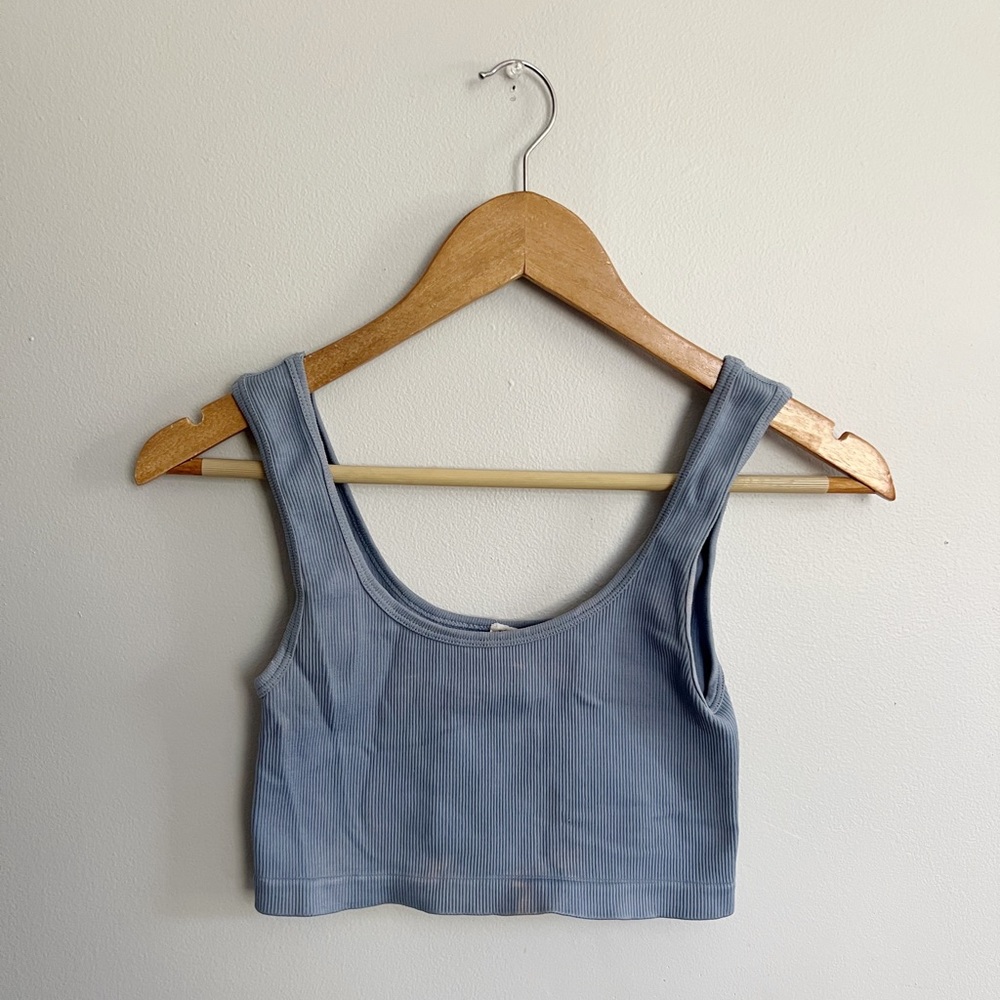 ❤️‍🔥FREE PEOPLE BLUE RIBBED TANK